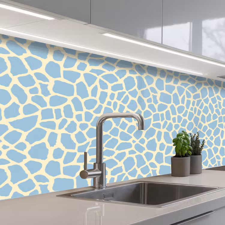 Giraf - Modern - Blauw keuken achterwand 2 middel 871 -3d_schuin