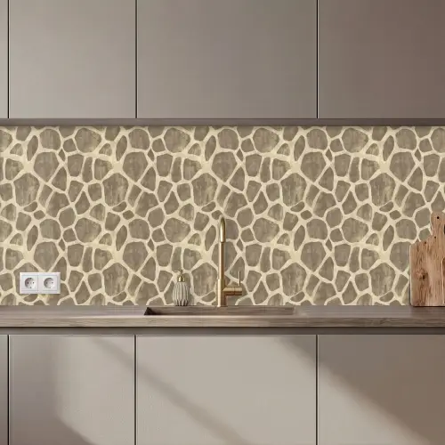 Giraf - Patroon - Beige - Bruin keuken achterwand 2 middel 871 zz_3dshopping
