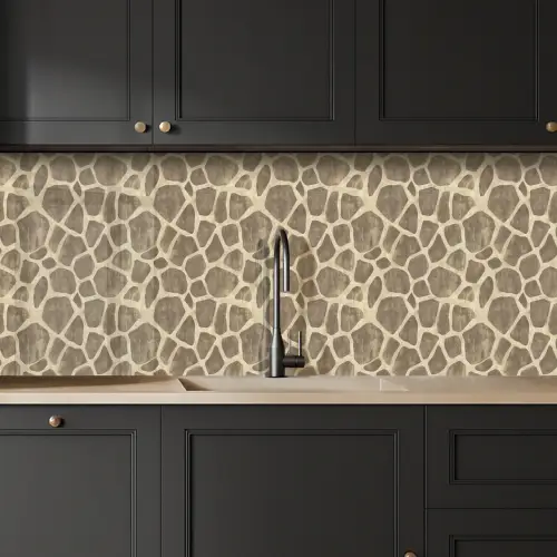 Giraf - Patroon - Beige - Bruin keuken achterwand 2 middel 871 -sfeer1