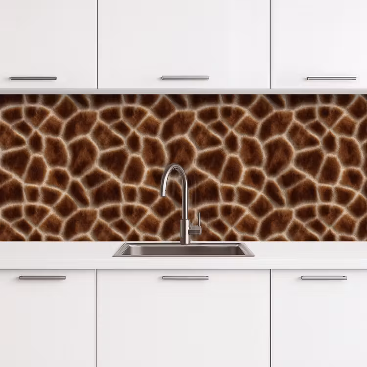 Giraf - Vacht - Bruin keuken achterwand 2 middel 871 -3d