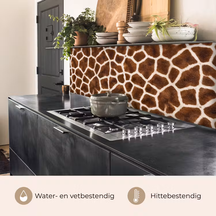 Giraf - Vacht - Klassiek - Bruin keuken achterwand 2 middel -usp_NL