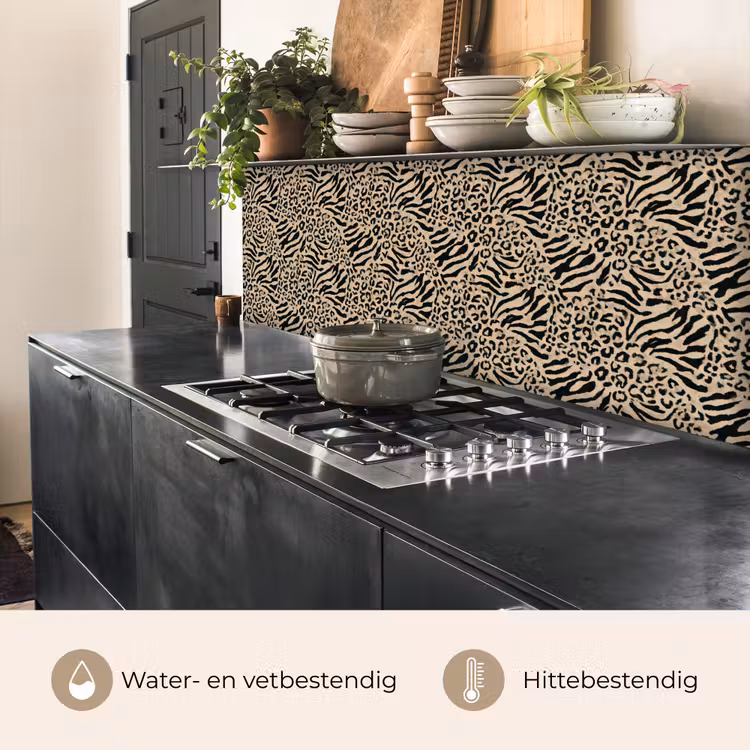 Giraf - Zebra - Motief - Bruin keuken achterwand 2 middel 871 -usp_NL