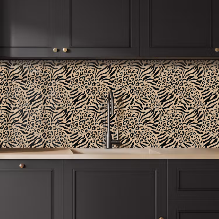 Giraf - Zebra - Motief - Bruin keuken achterwand 2 middel 871 -sfeer1