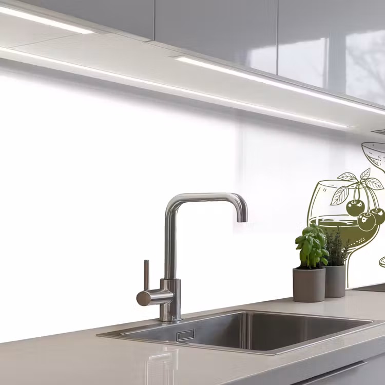 Glazen - Cocktails - Groen keuken achterwand 2 middel -3d_schuin