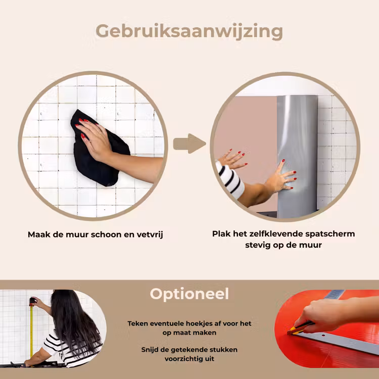 Gloed van de Ochtendstond keuken achterwand spatscherm klein -gebruiksaanwijzing_NL