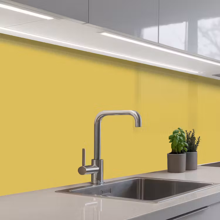 Golden - Victory - Geel keuken achterwand 2 middel 871 -3d_schuin