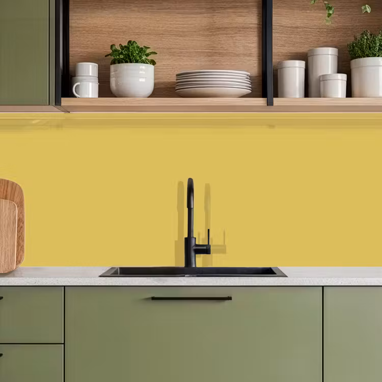 Golden - Victory - Geel keuken achterwand 2 middel 871 -sfeer3