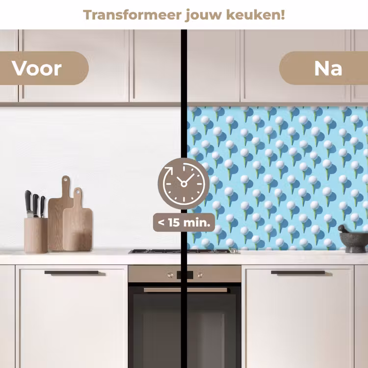 Golf - Ballen - Blauw keuken achterwand 2 middel 871 -voor-na2_NL
