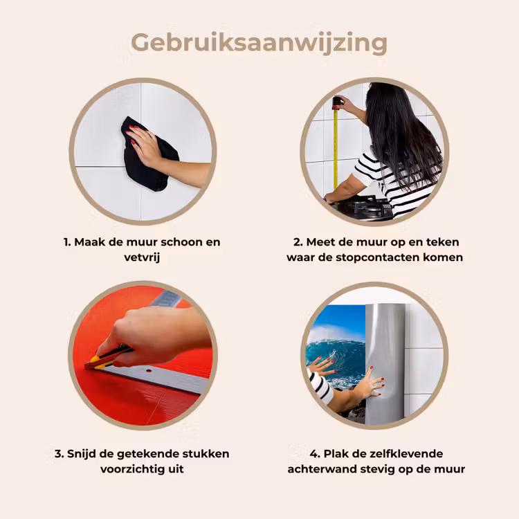 Golf - Oceaan - Brekend - Water - Blauw keuken achterwand 2 middel -gebruiksaanwijzing_NL