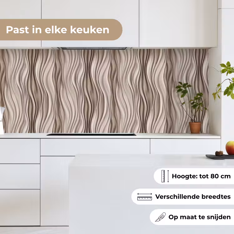 Golven - 3D - Crème keuken achterwand 2 middel 871 -sfeer4_NL