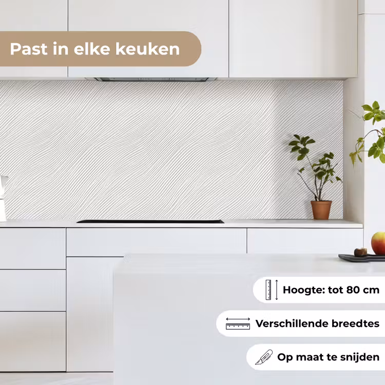 Golven - Ribbels - Wit keuken achterwand 2 middel 871 -sfeer4_NL