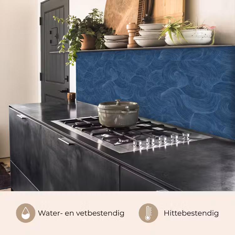 Golven - Textuur - Patroon - Blauw keuken achterwand 2 middel 871 -usp_NL