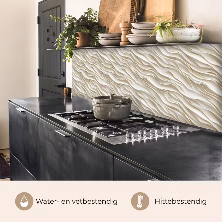 Golven - Wit - Minimalistisch keuken achterwand 2 middel 871 -usp_NL