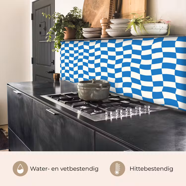 Golvend - Patroon - Blauw keuken achterwand 2 middel 871 -usp_NL