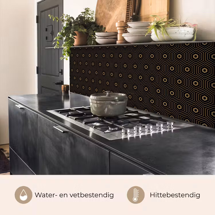Goud - Illusie - Patroon keuken achterwand 2 middel 871 -usp_NL