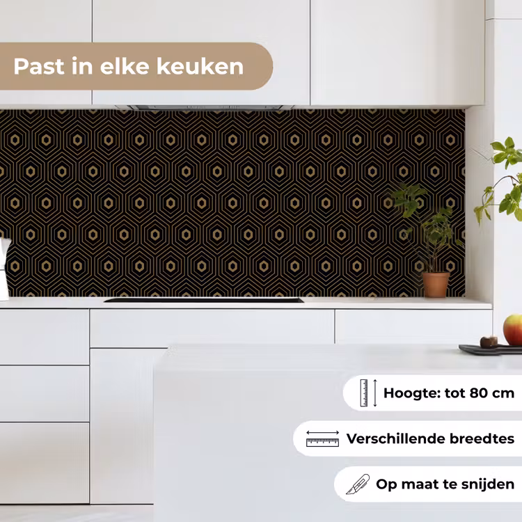 Goud - Illusie - Patroon keuken achterwand 2 middel 871 -sfeer4_NL