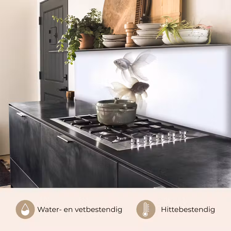 Goudvissen - Modern - Wit keuken achterwand 2 middel -usp_NL