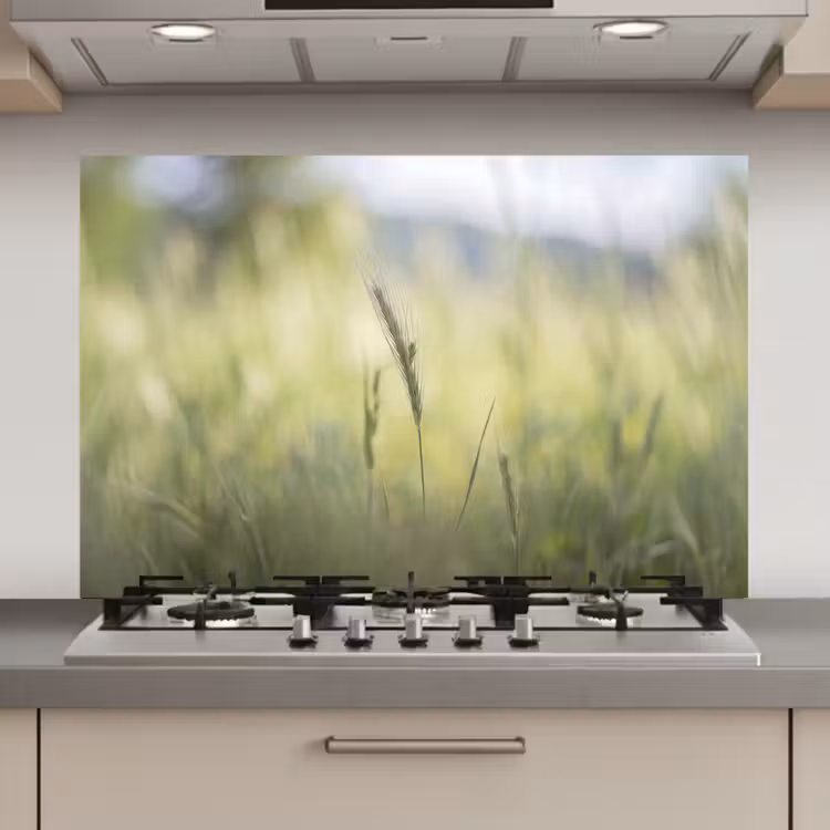 Graan - Aar - Natuur - Groen - Detail keuken achterwand spatscherm klein -3d_website