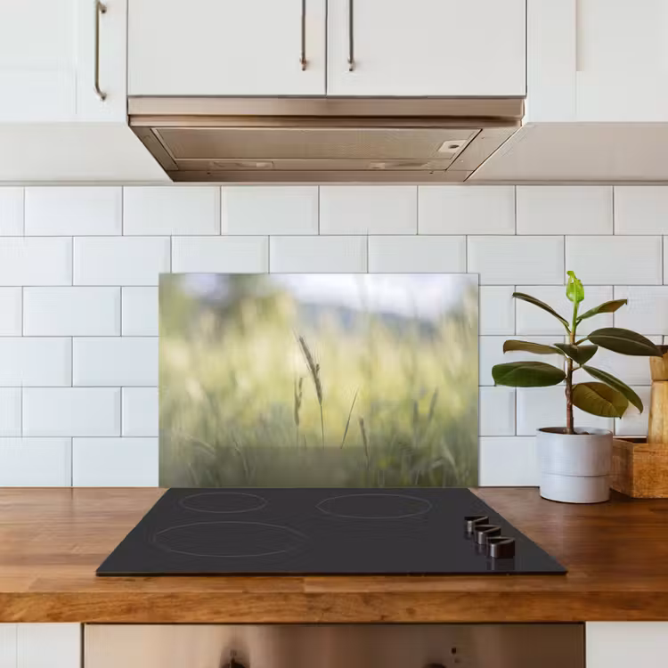 Graan - Aar - Natuur - Groen - Detail keuken achterwand spatscherm klein -sfeer2