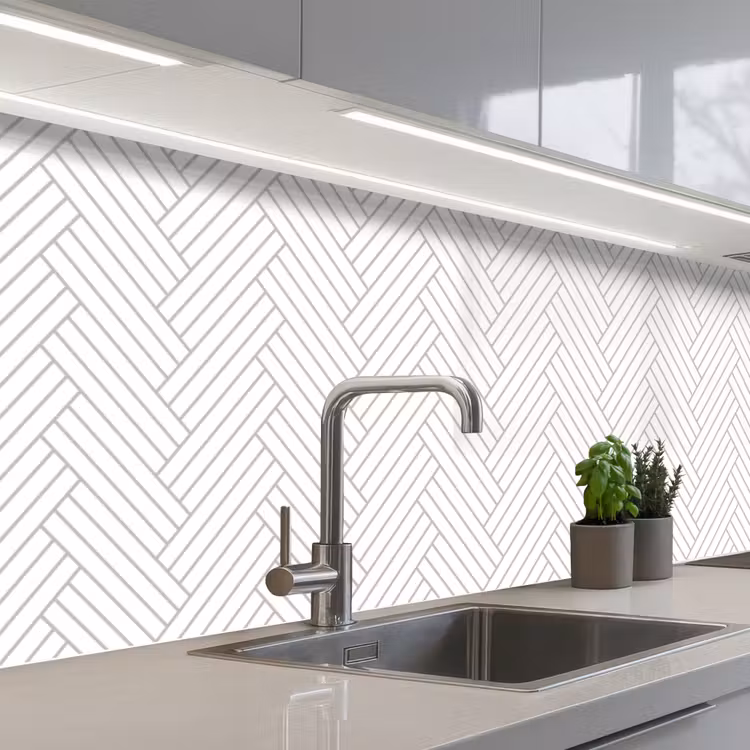 Grafisch - Patroon - Modern -  Geweven keuken achterwand 2 middel 871 -3d_schuin