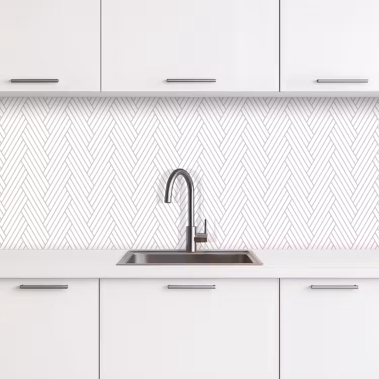 Grafisch - Patroon - Modern -  Geweven keuken achterwand 2 middel 871 -3d