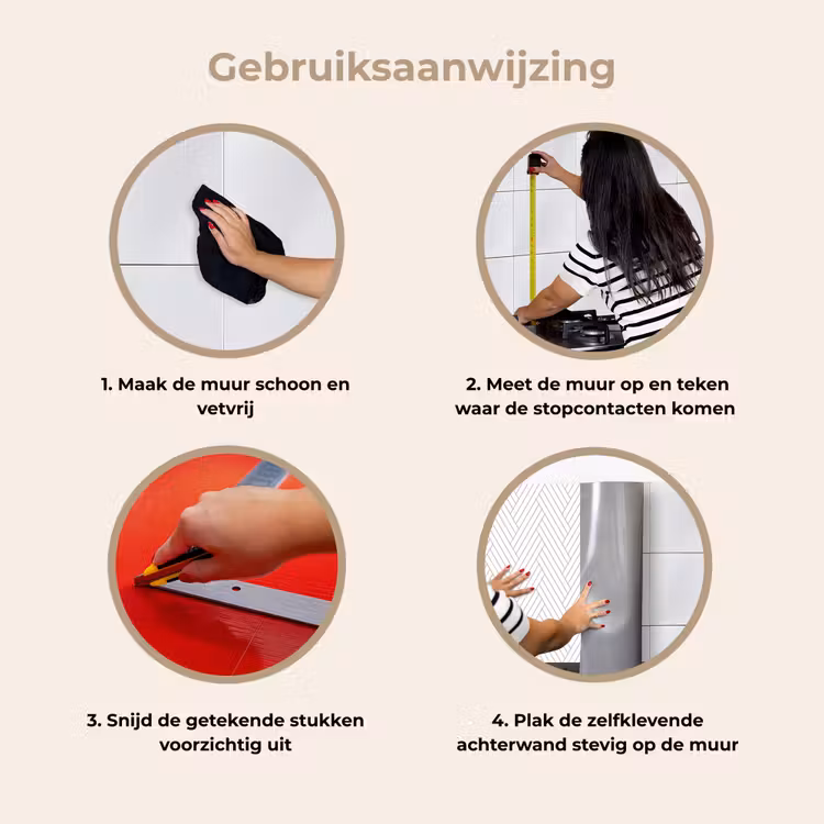 Grafisch - Patroon - Modern - Geweven keuken achterwand 2 middel 871 -gebruiksaanwijzing_NL