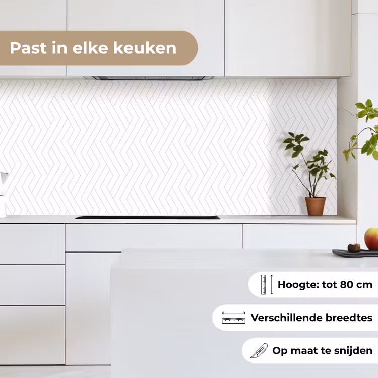Grafisch - Patroon - Modern -  Schuin keuken achterwand 2 middel 871 -sfeer4_NL