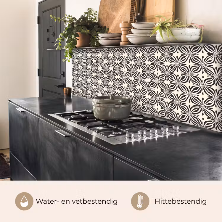 Grafisch - Patroon - Zwart keuken achterwand 2 middel 871 -usp_NL