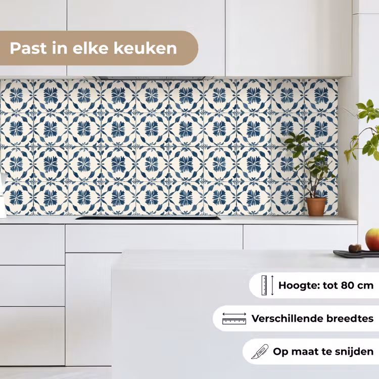 Grafisch - Tegel - Blauw keuken achterwand 2 middel 871 -sfeer4_NL