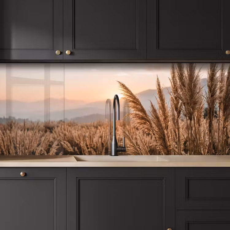 Gras - Veld - Zon - Natuur keuken achterwand 2 middel -sfeer1