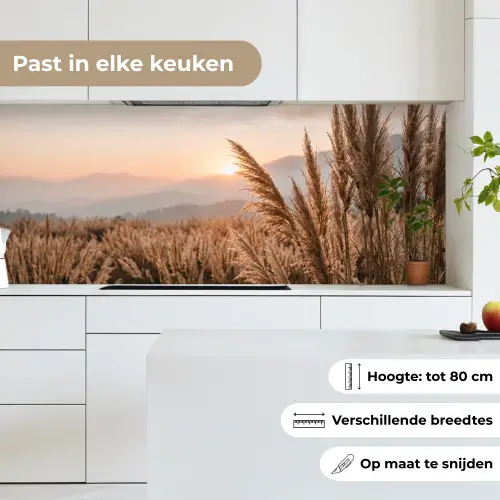 Gras - Veld - Zon - Natuur keuken achterwand 2 middel -sfeer4_NL