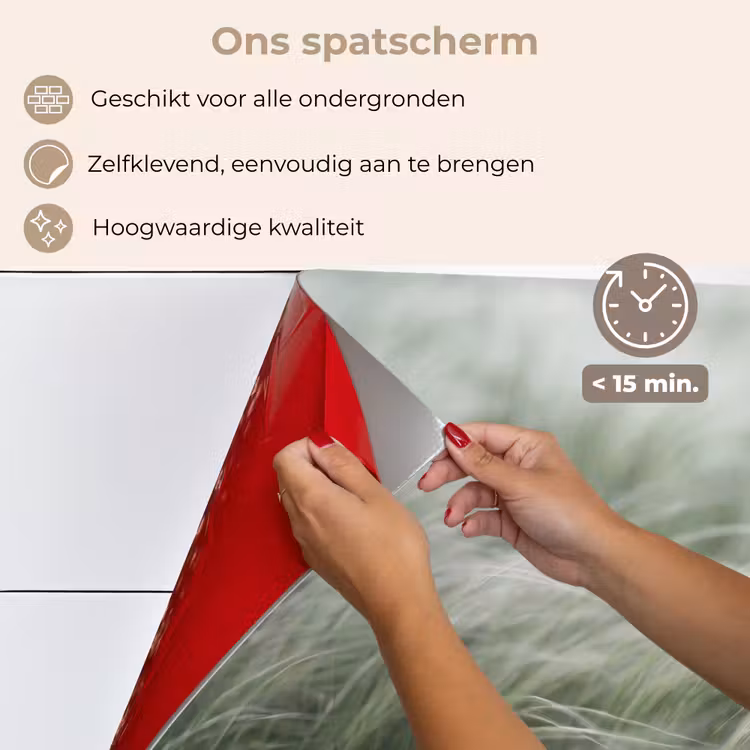 Gras - Wazig - Natuur - Groen - Zacht keuken achterwand spatscherm klein -spatscherm_NL