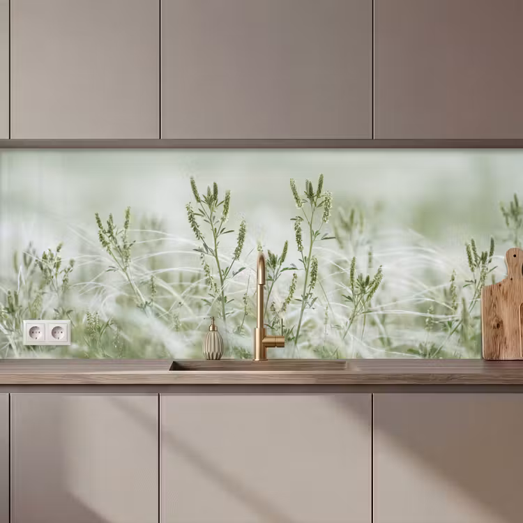 Grassen - Minimalistisch - Groen keuken achterwand 2 middel zz_3dshopping