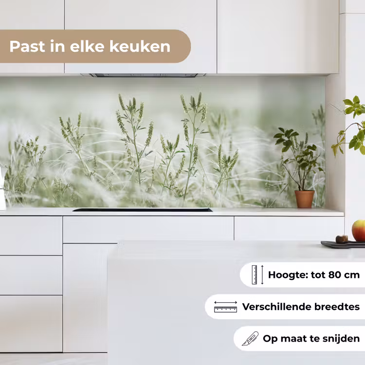 Grassen - Minimalistisch - Groen keuken achterwand 2 middel -sfeer4_NL
