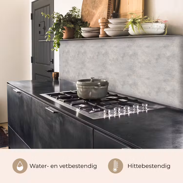 Grijs - Beton - Industrieel keuken achterwand 2 middel 871 -usp_NL