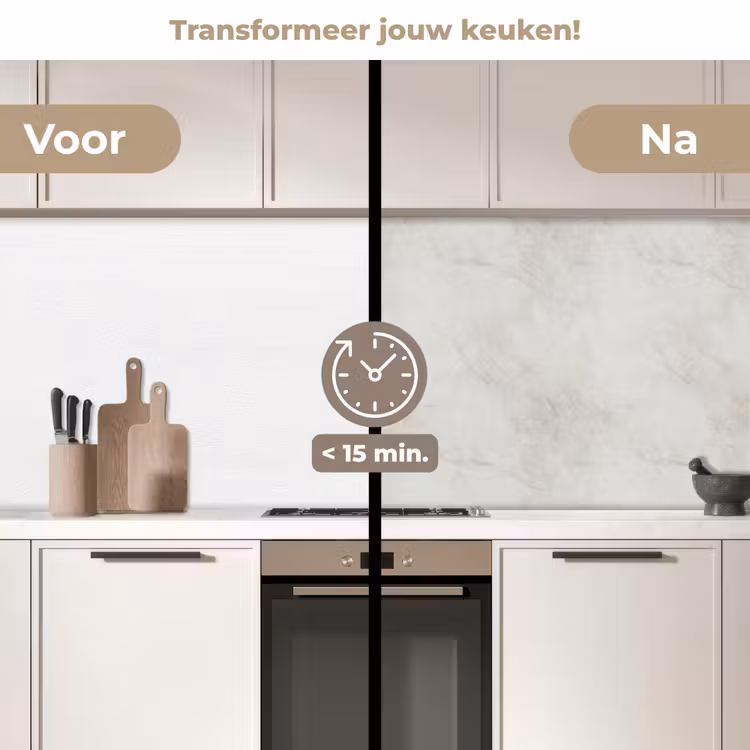 Grijs - Marmer - Aders keuken achterwand 2 middel 871 -voor-na2_NL