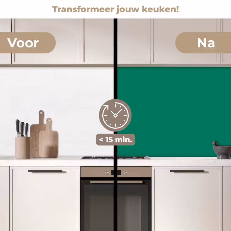 Groen - Bos - Kleuren keuken achterwand 2 middel 871 -voor-na2_NL