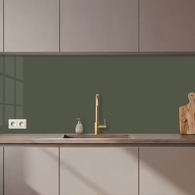Groen - Effen kleur - Olijfgroen keuken achterwand 2 middel 871 zz_3dshopping