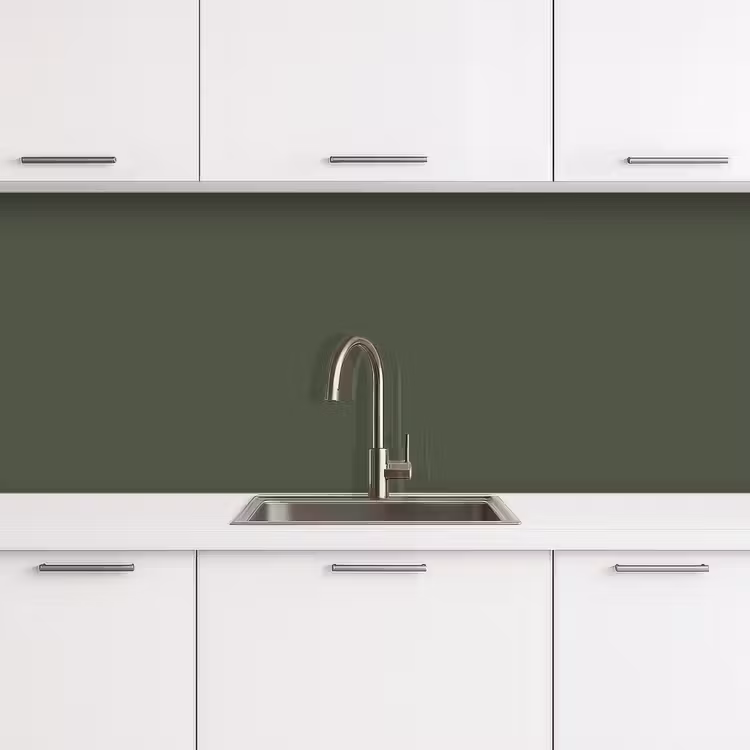 Groen - Effen kleur - Olijfgroen keuken achterwand 2 middel 871 -3d