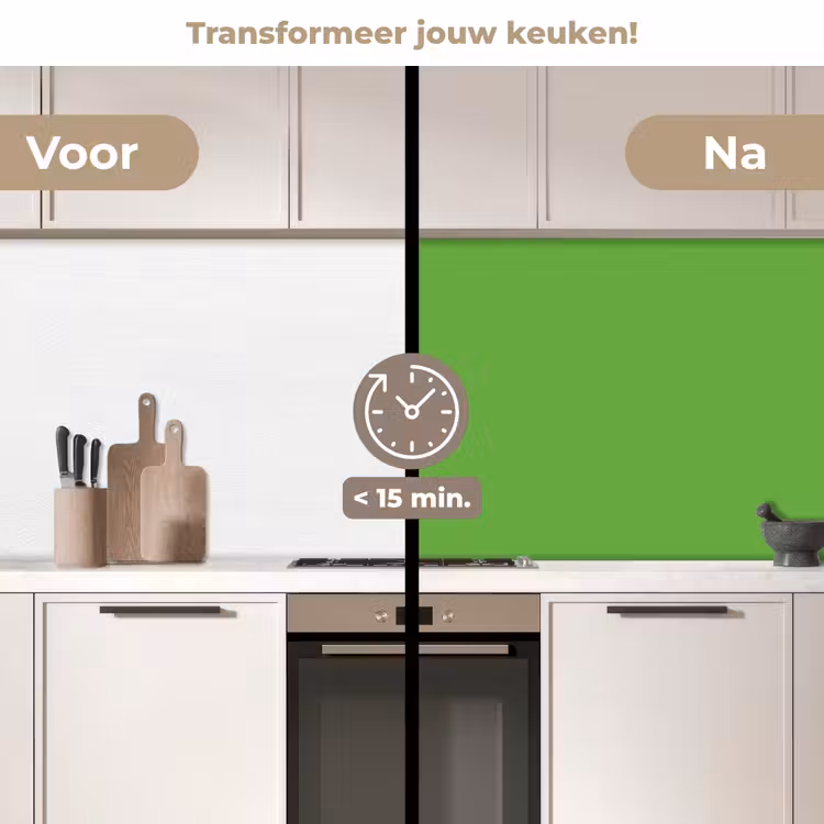 Groen - Kleuren - Natuur keuken achterwand 2 middel 871 -voor-na2_NL