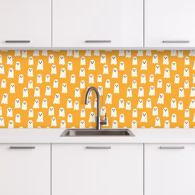 Halloween - Spookjes - Oker keuken achterwand 2 middel 871 -3d
