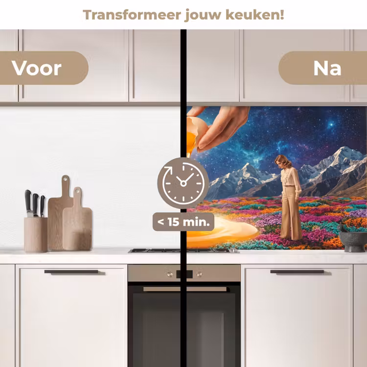 Keuken achterwand - Handen - Ei - Surrealisme - Handen - Ei - Surrealisme keuken achterwand 2 middel