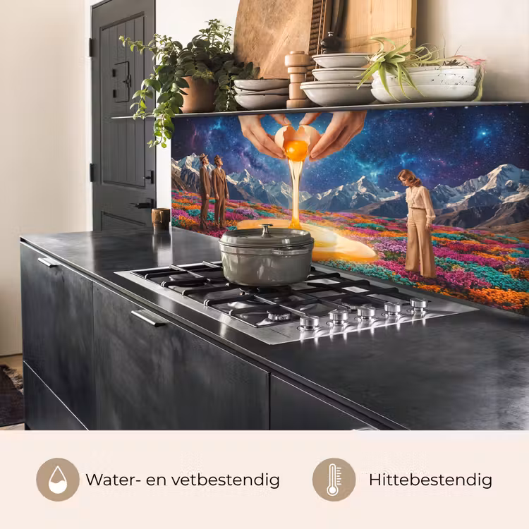 Keuken achterwand - Handen - Ei - Surrealisme - Handen - Ei - Surrealisme keuken achterwand 2 middel
