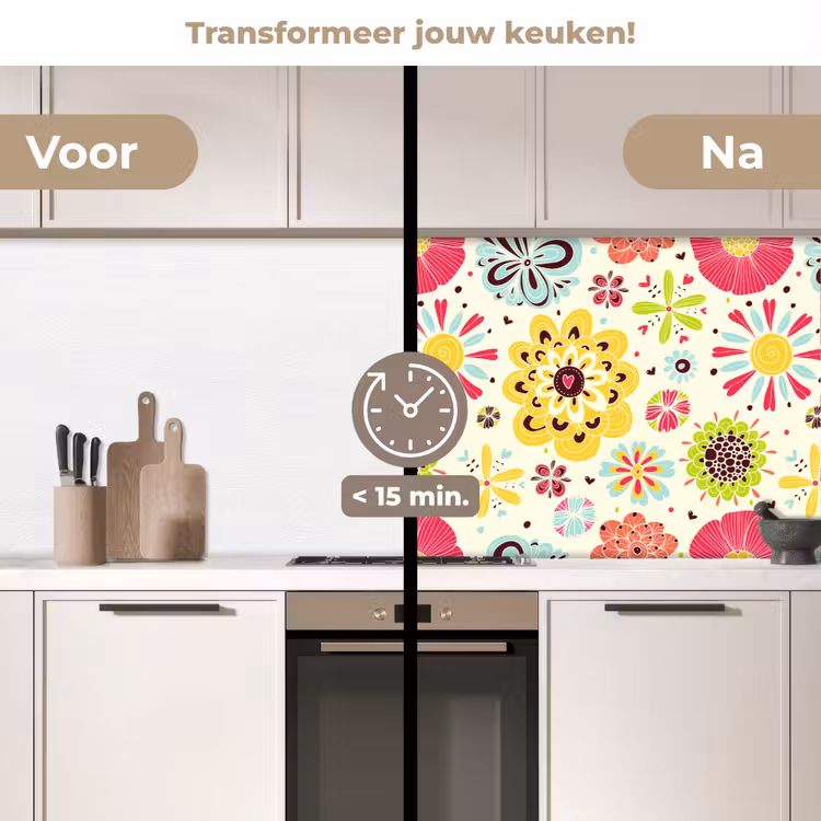 Hart - Bloemen - Patronen keuken achterwand 2 middel 871 -voor-na2_NL