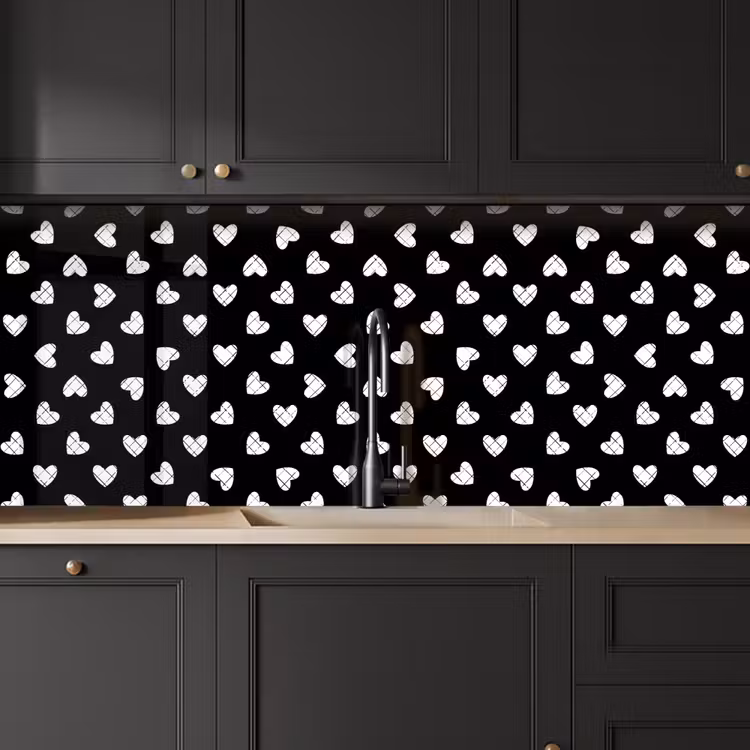 Hart - Design - Geometrie - Patroon keuken achterwand 2 middel 871 -sfeer1