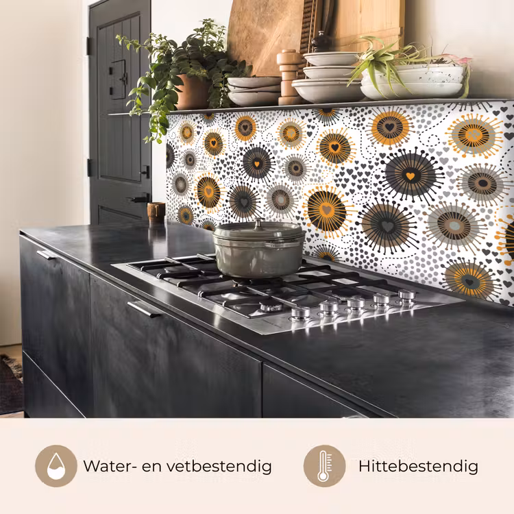 Hart - Jaren 50 - Patroon keuken achterwand 2 middel 871 -usp_NL