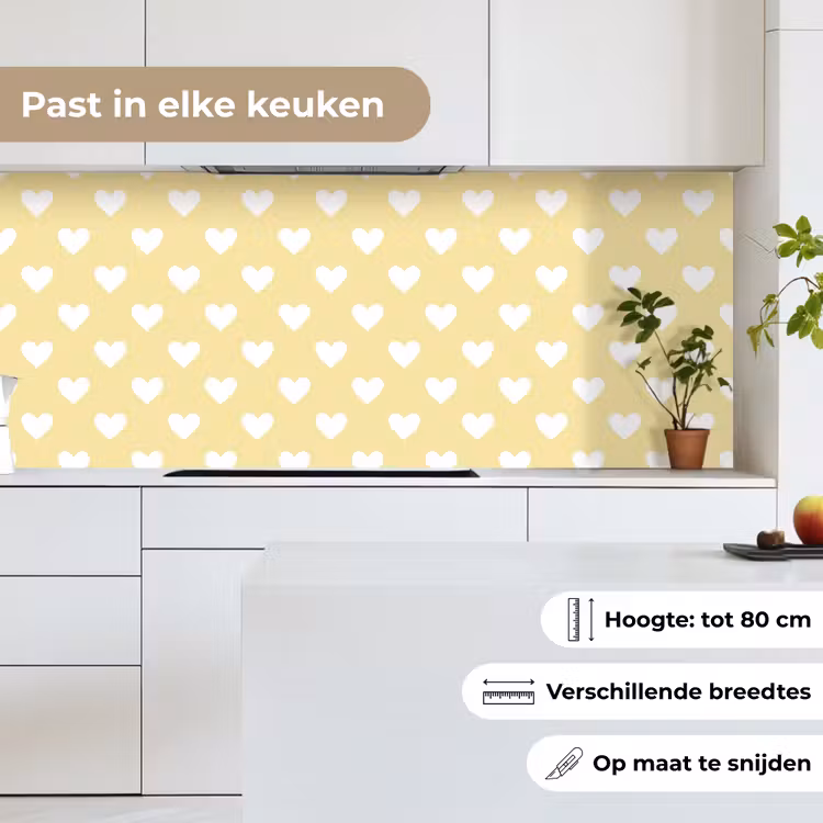 Hartjes - Patroon - Geel keuken achterwand 2 middel 871 -sfeer4_NL