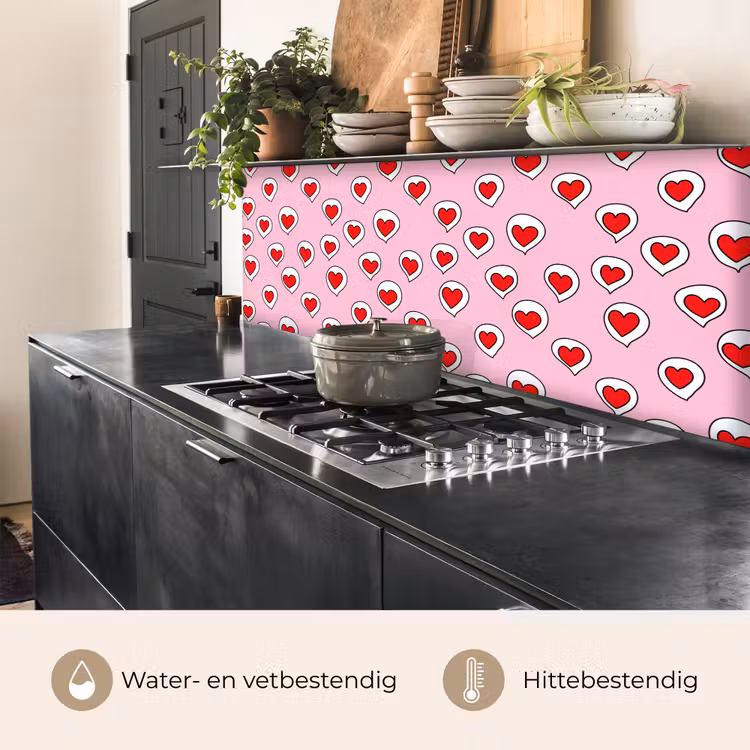 Hartjes - Patroon - Rood keuken achterwand 2 middel 871 -usp_NL