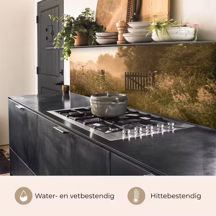 Hek - Natuur - Mist - Veld keuken achterwand 2 middel -usp_NL