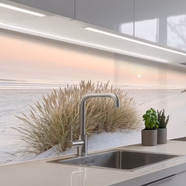 Horizon - Duinlandschap - Zand keuken achterwand 2 middel -3d_schuin